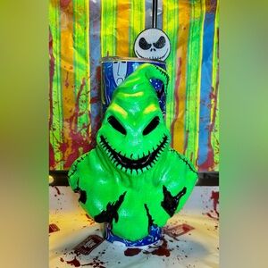 Oogie Boog Tumbler W/REMOVABLE Glow In The Dark 3D Head Sleeve W/Straw Topper
